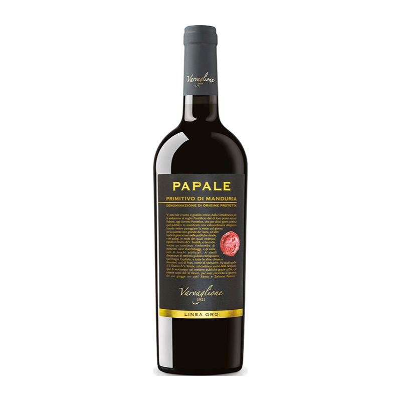 000375 -- 000 (1652) Papale Linea Oro Primitivo Di Manduria Dop 2016 Varvaglione 75 Cl. - immagine 1