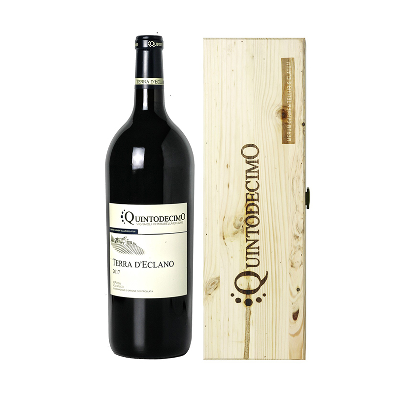 000376 -- 000 (1653) Irpinia Aglianico Doc “terra D’eclano” 2018 Magnum - Quintodecimo Astuccio Legno - immagine 1